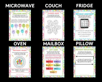 Birthday Scavenger Hunt For Teens Older Kids, Tween Teen Scavenger Hunt, Puzzles Treasure Hunt Clues, Indoor Outdoor Teenager Birthday Hunt