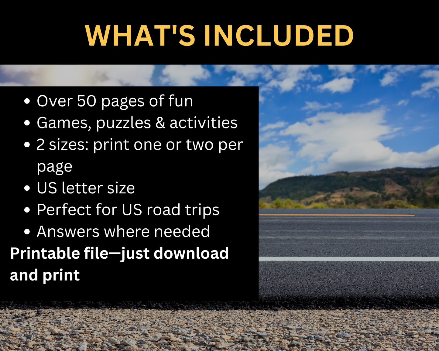 Mega Kids Road Trip Games Printable, Travel Activities Pack, Family Road Trip Activities Bundle