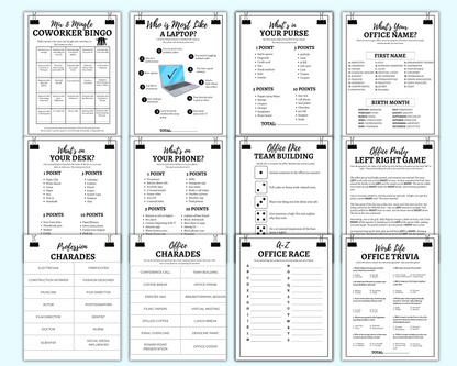 Office Games Team Building Games For Work, Icebreaker Games, Work Office Party Games