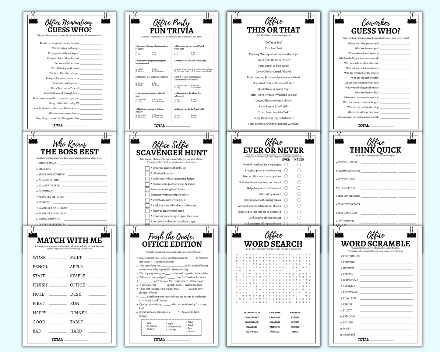 Office Games Team Building Games For Work, Icebreaker Games, Work Office Party Games
