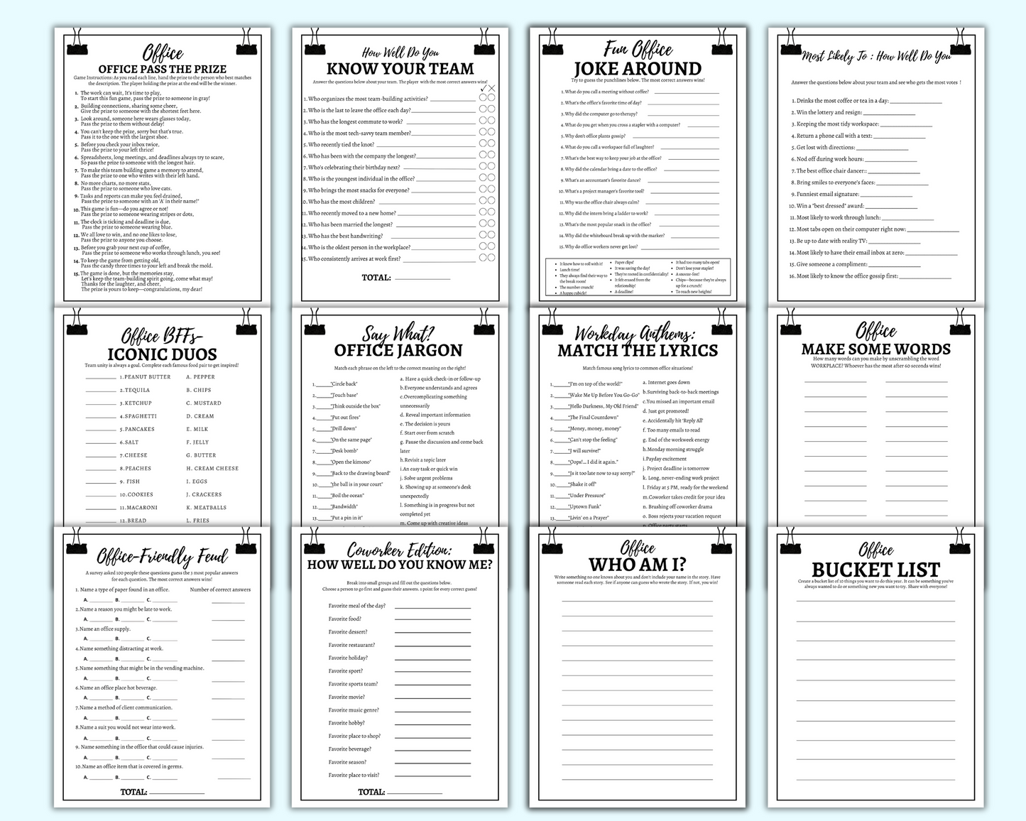 Office Games Team Building Games For Work, Icebreaker Games, Work Office Party Games