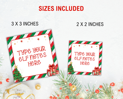 Elf Pizza Box Label, North Pole Mini Pizza Box Label, Printable Elf Prop