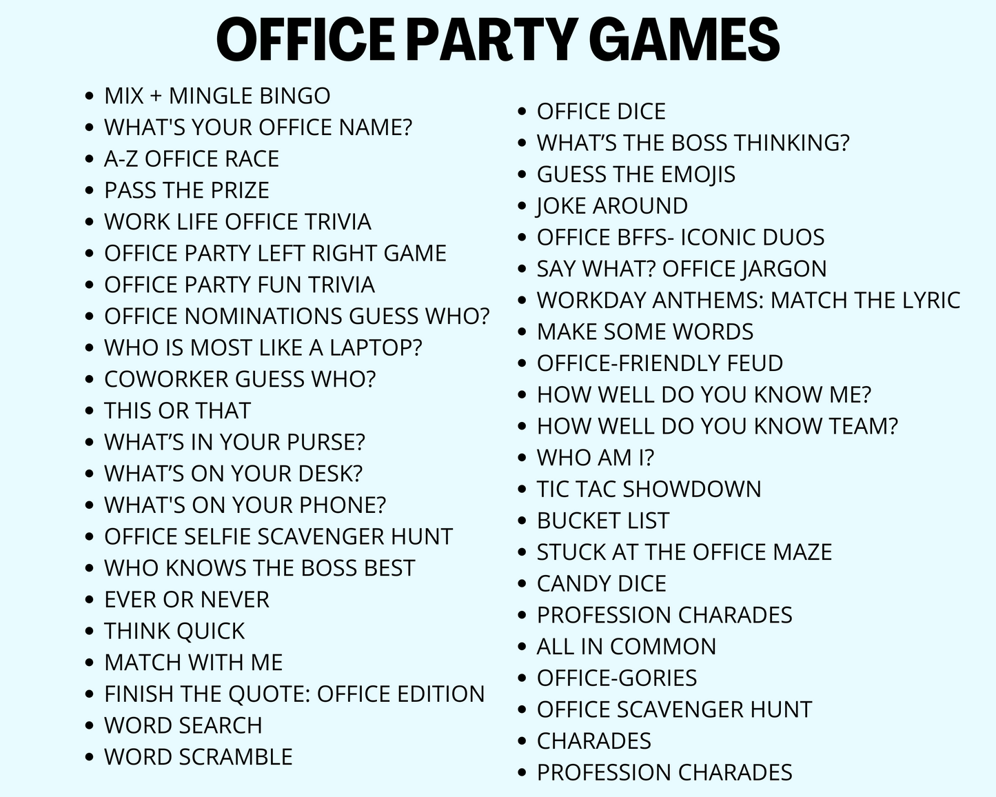 Office Games Team Building Games For Work, Icebreaker Games, Work Office Party Games