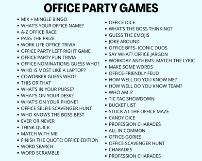 Office Games Team Building Games For Work, Icebreaker Games, Work Office Party Games