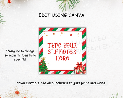 Elf Pizza Box Label, North Pole Mini Pizza Box Label, Printable Elf Prop