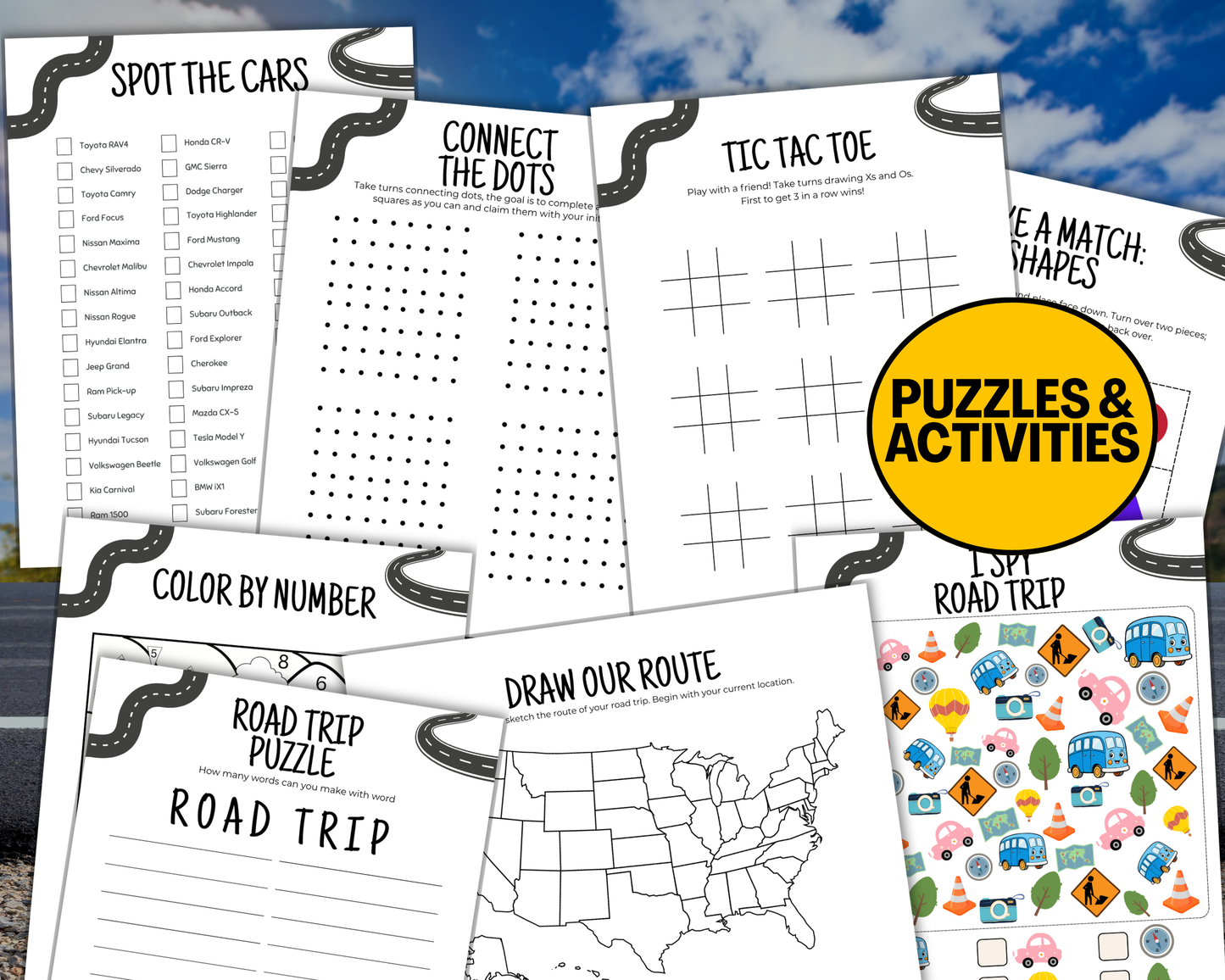 Mega Kids Road Trip Games Printable, Travel Activities Pack, Family Road Trip Activities Bundle
