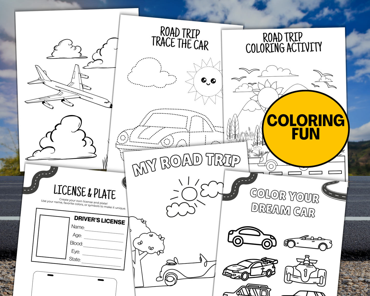 Mega Kids Road Trip Games Printable, Travel Activities Pack, Family Road Trip Activities Bundle