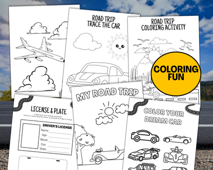 Mega Kids Road Trip Games Printable, Travel Activities Pack, Family Road Trip Activities Bundle
