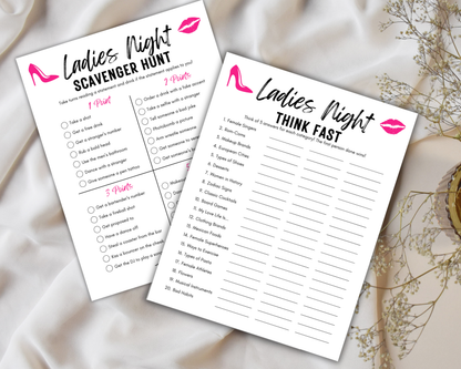 Printable Ladies Night Games, Girls Night Out Games Adults, Ladies Party Games, Fun Naughty Games, Ladies Night Out Dirty Minds Game