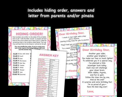 Birthday Scavenger Hunt For Teens Older Kids, Tween Teen Scavenger Hunt, Puzzles Treasure Hunt Clues, Indoor Outdoor Teenager Birthday Hunt