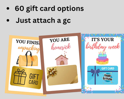 Printable College Gift Card Book, College Survival Book Gift For College Students, College Care Package Kit, High School Graduation Gift