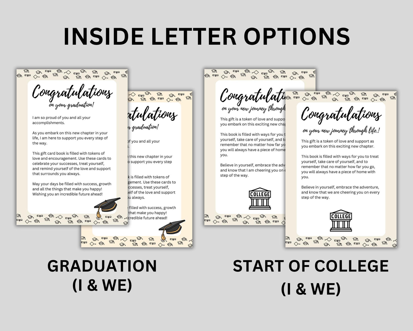 Printable College Gift Card Book, College Survival Book Gift For College Students, College Care Package Kit, High School Graduation Gift