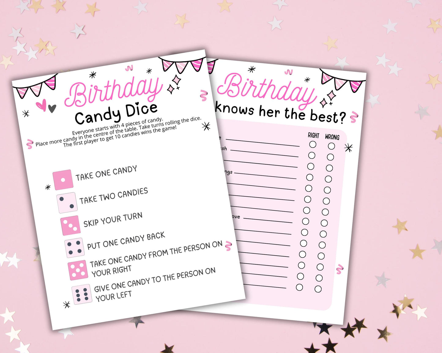 Girls Birthday Party Games, Tween 13th Sweet 16 Teen Birthday Games Printable