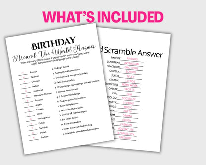 Sweet 16 Birthday Party Games Bundle, Printable 16th Birthday Games for Her