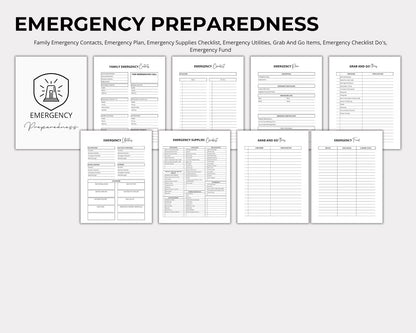 End of life planner, Just In case of emergency printable planner, Emergency binder