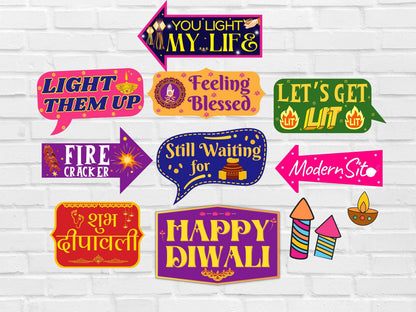 Printable Diwali Photo Props