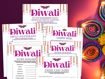 18 Printable Diwali Party Games Bundle