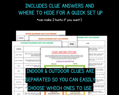 Ultimate Scavenger Hunt For Older Kids, Tweens & Teens, Tricky Indoor Outdoor Treasure Hunt Clues Riddles