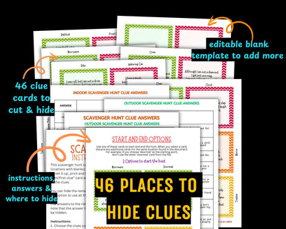Ultimate Scavenger Hunt For Older Kids, Tweens & Teens, Tricky Indoor Outdoor Treasure Hunt Clues Riddles